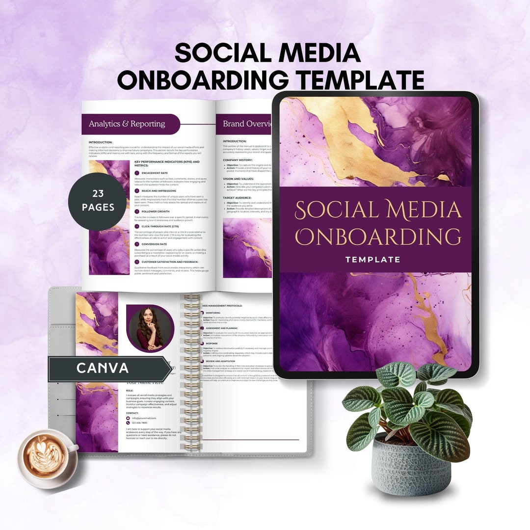 Social Media Manager Onboarding Template Starter Kit New Client