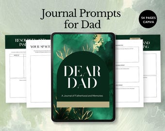 dad and me journal prompts guided memory book for father life story thoughtful keepsake father's day gift for dad birthday legacy editable