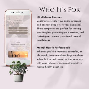 Mindfulness Coach Instagram Template Mindful Coach Social Bundle ...