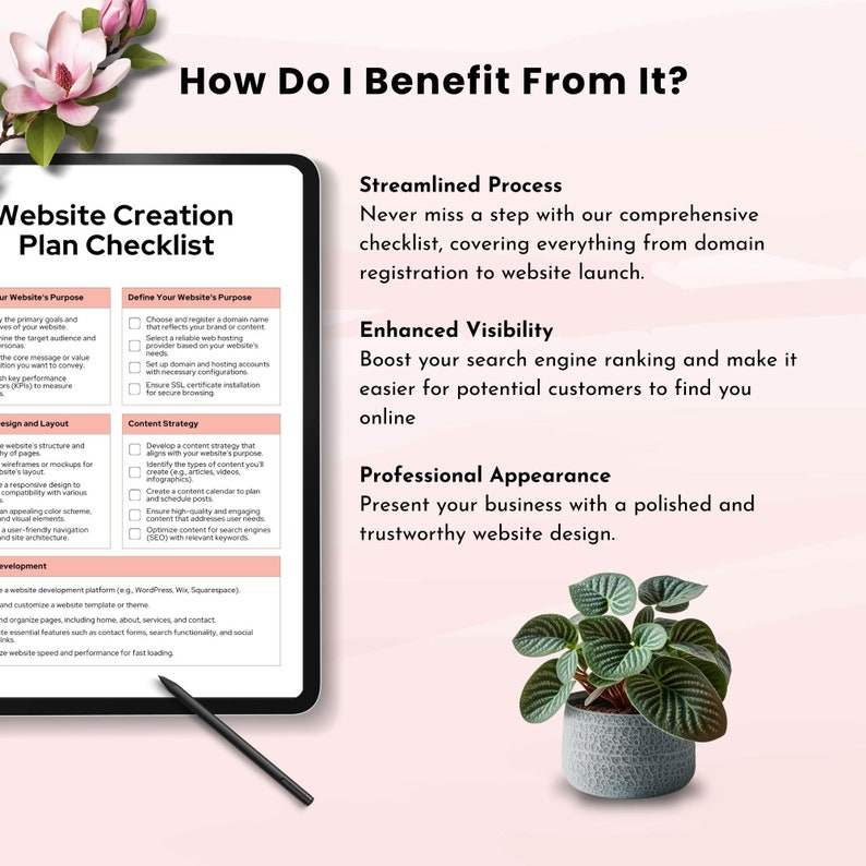 Website Design Checklist for Website Creation Web Site Planner Online ...