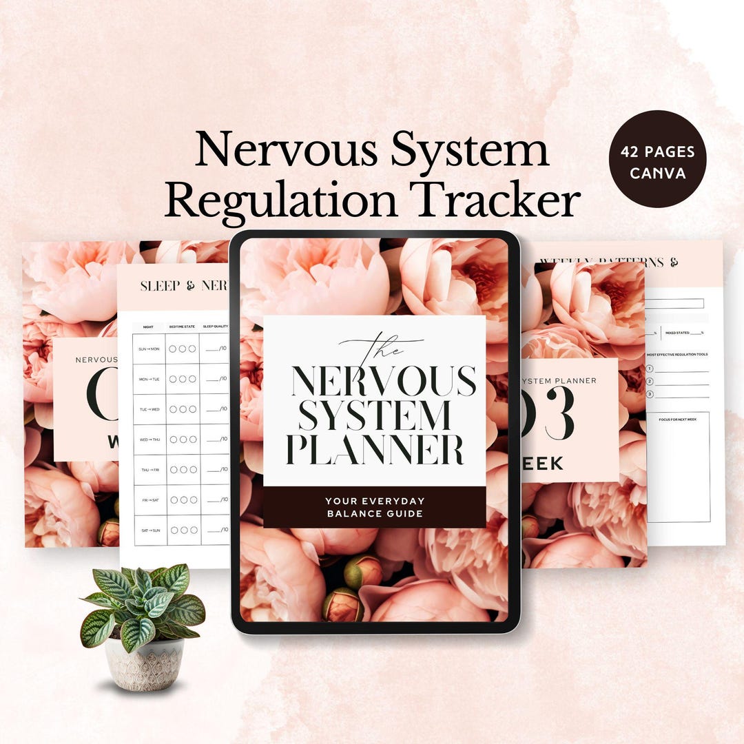 Nervous System Regulation Tracker Stress Relief Workbook Somatic ...