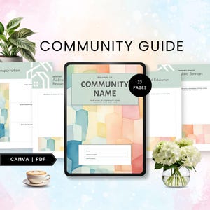 local community guide template real estate local guide realtor Lead Magnet closing gift home buyer packet relocation canva instant download