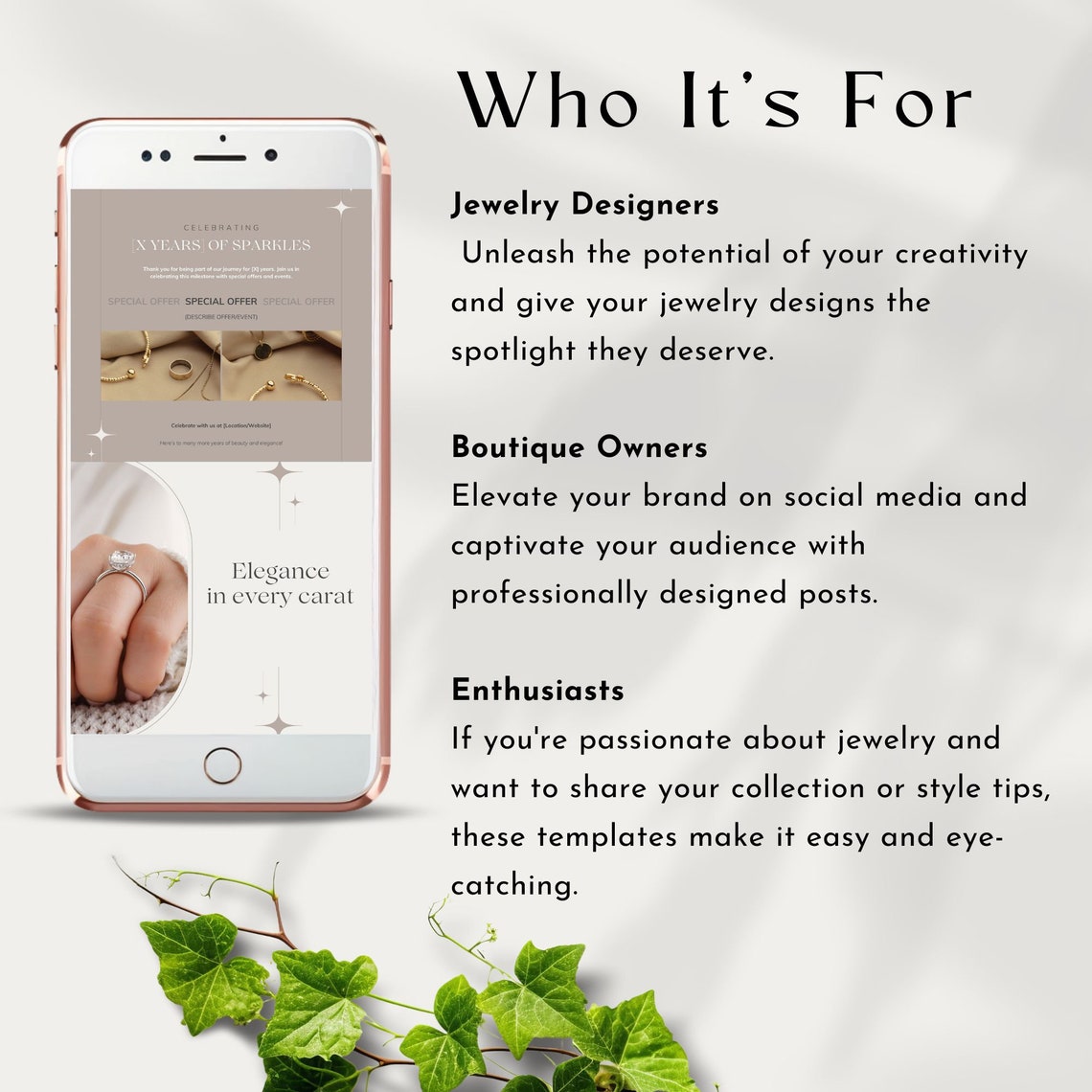 Social Media Posts Jewelry Instagram Post Template Canva Jewelry Social ...
