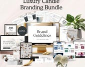 luxury candle branding bundle package templates candle diy branding kit candle business DIY marketing brand guide custom mood board canva