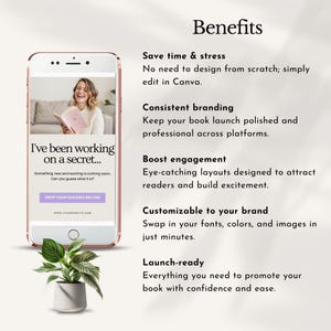 book launch social media templates author instagram post writer promotion kit boostagram marketing branding canva editable instant download