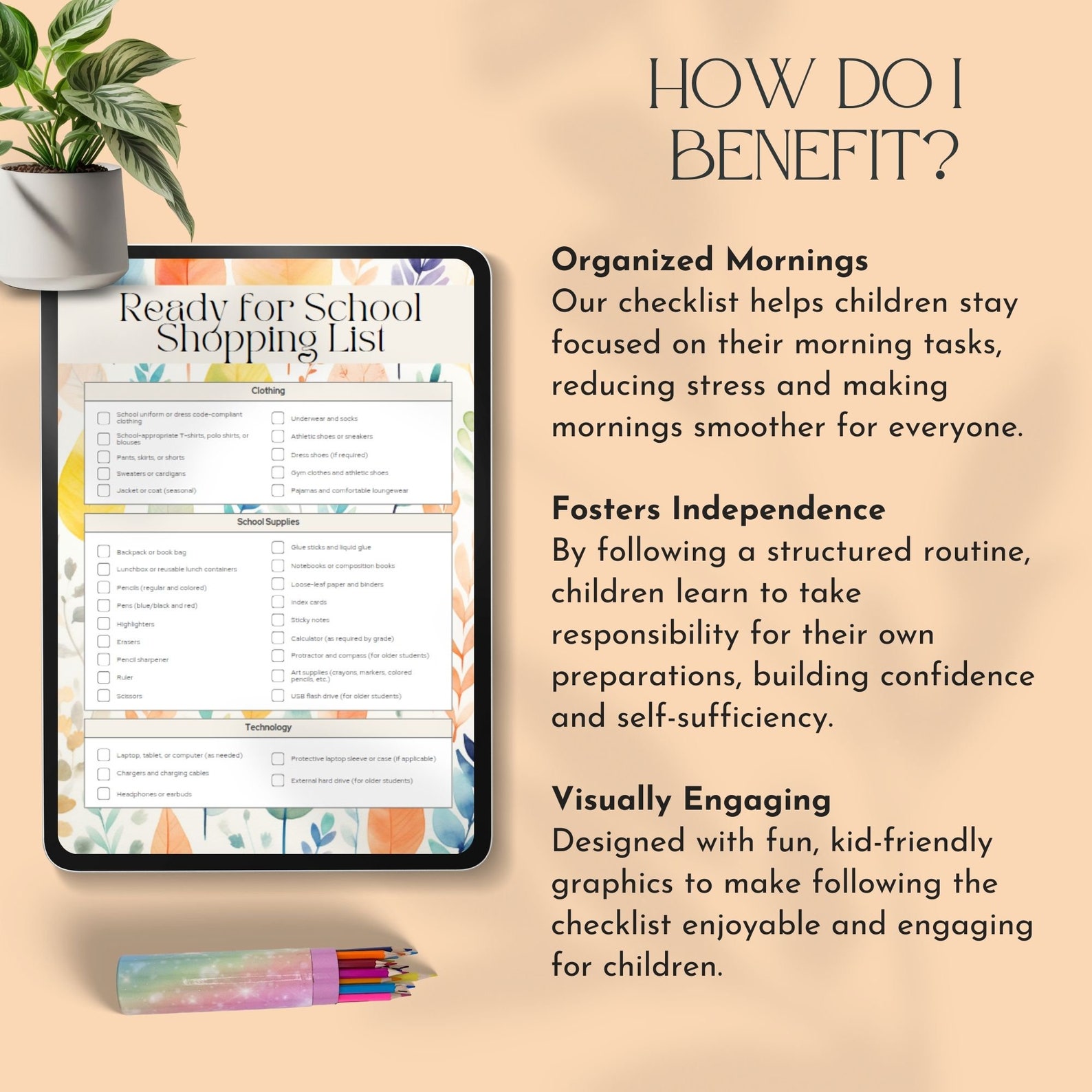 Ready for School Checklist Shopping List Back to School Planner ...