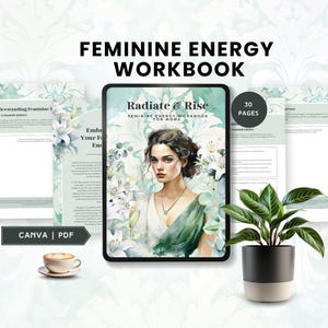 feminine energy workbook for moms feminine Energy book Journal prompts self love shadow work healing journalling canva instant download PDF