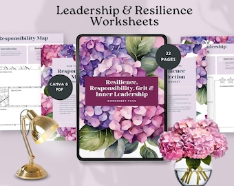 leadership worksheet for women resilience coaching workbook professional development life coach tool emotional intelligence growth exercises