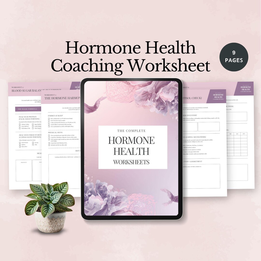 Hormone Health Coaching Worksheet Women Hormone Balance Planner ...