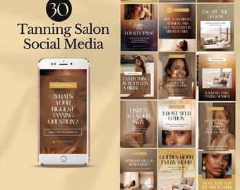 salon de bronzage médias sociaux post bronzage par pulvérisation instagram faux contenu de salon de bronzage beauté entreprise image de marque transat numérique marketing modèle toile