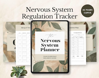 Zenuwstelselregulatie Tracker werkboek angst copingvaardigheden somatische planner gids emotionele veerkracht mindfulness wellness-coachtool