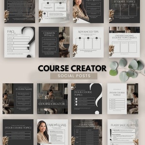 Course Blog Posts Course Creator Instagram Posts Online Course Social Media Marketing ...