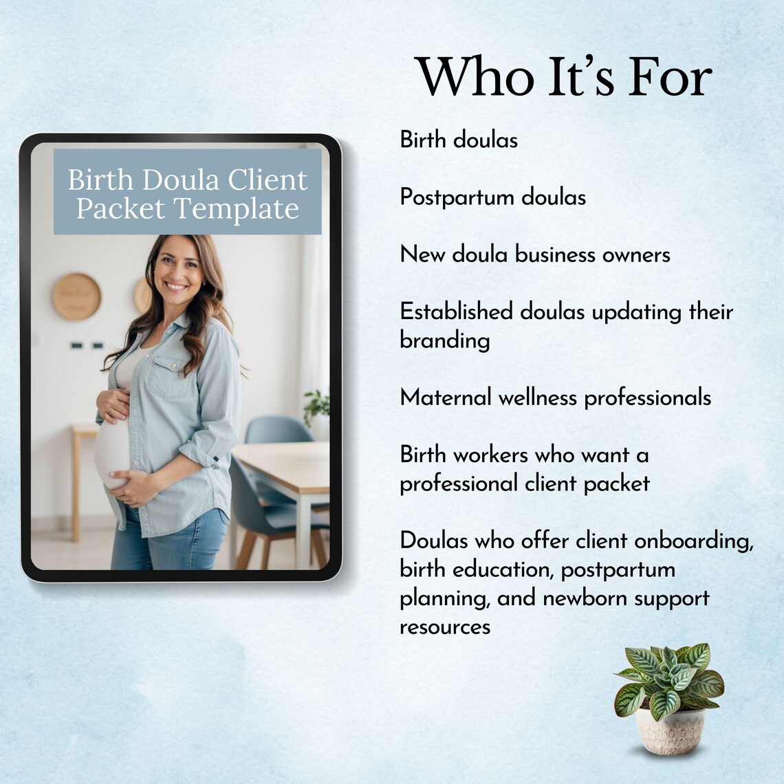 Doula Rack Card Examples Doula Business Handout Bundle Prenatal Client Intake Form Postpartum ...