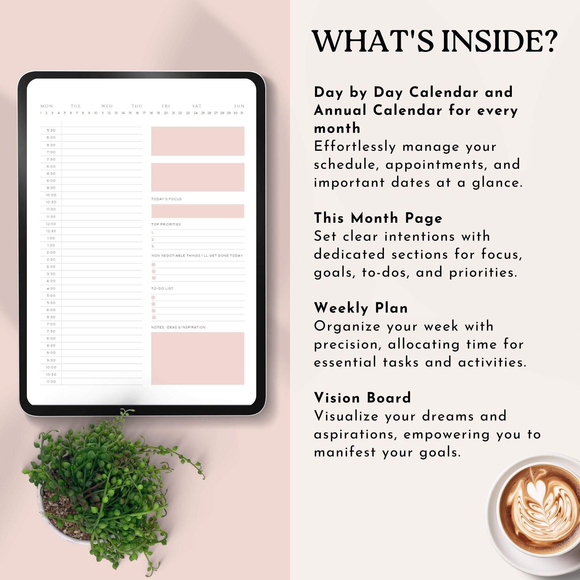 2024 Calendar Printable 2 Page Portrait Monthly Letter Size Daily ...