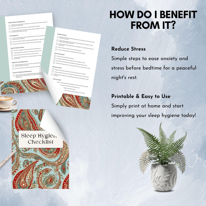Sleep Hygiene Checklist Bedtime Diary Improve Sleep Night Time Routine ...