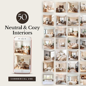 banco de imagens de imóveis, imagens de designers de interiores, corretor de imóveis, fotografia estética, decoração de casa neutra, conteúdo de mídia social, visuais aconchegantes, Canva