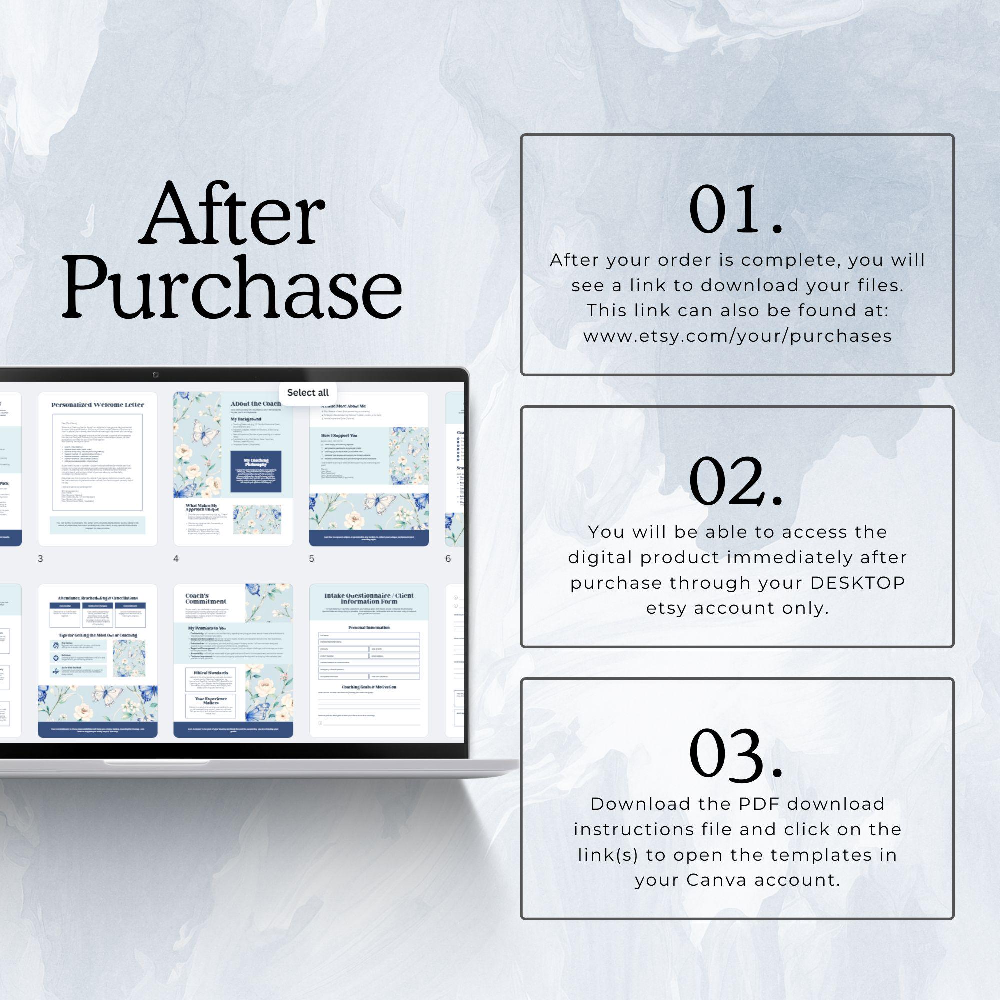 Life Coach Welcome Pack New Client Onboarding Starter Kit Customer ...