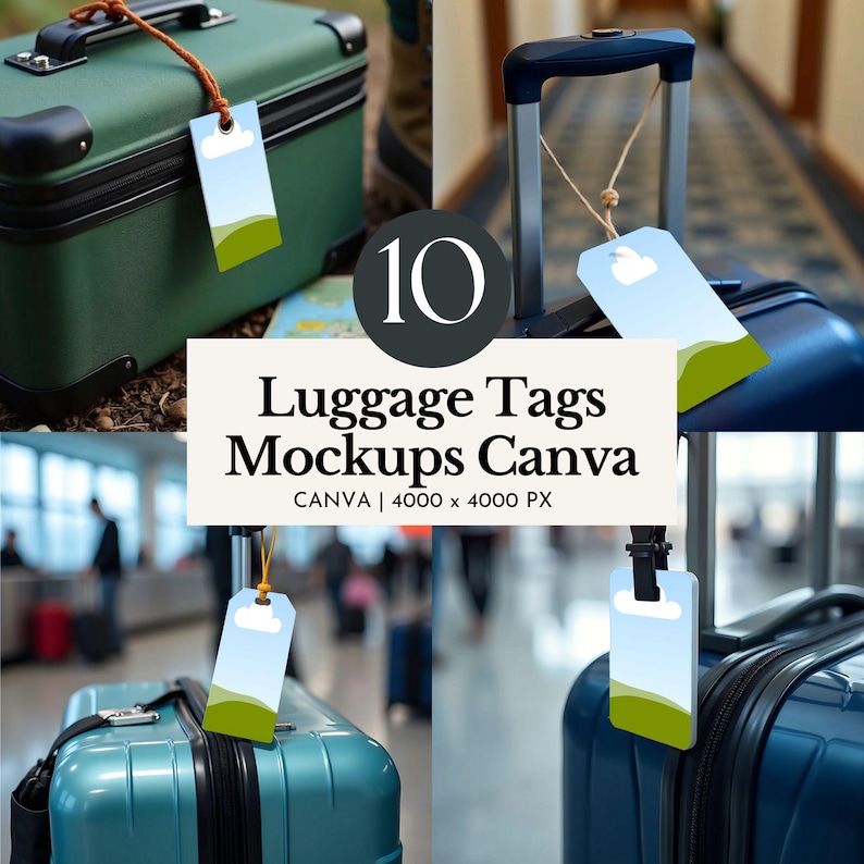 luggage tag mockup canva custom suitcase label display easy drag and drop personalize travel bag accessory template add your design editable