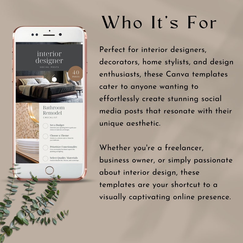 Social Media Templates for Interior Designer Social Media Post Canva ...