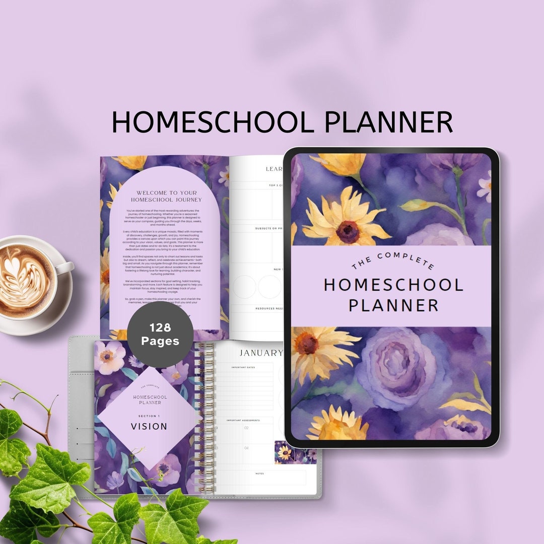 Homeschool Planner Printable Pdf Homeschool Digital Planner iPad ...