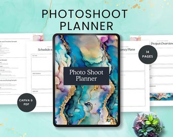 photoshoot planner printable styled wedding photo shoot organizer brand photoshoot session planner photography business tool canva template