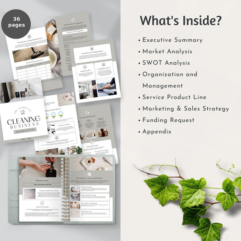 Business Plan for Cleaning Business Template Maid Service Company