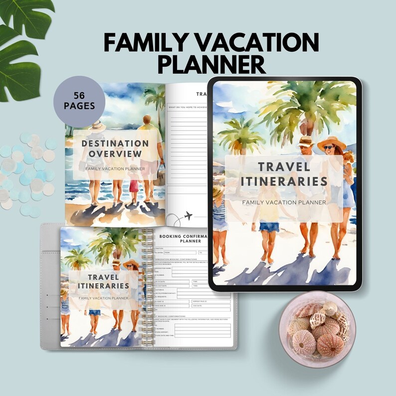 Family Vacation Planner Template Printable Travel Journal Trip ...