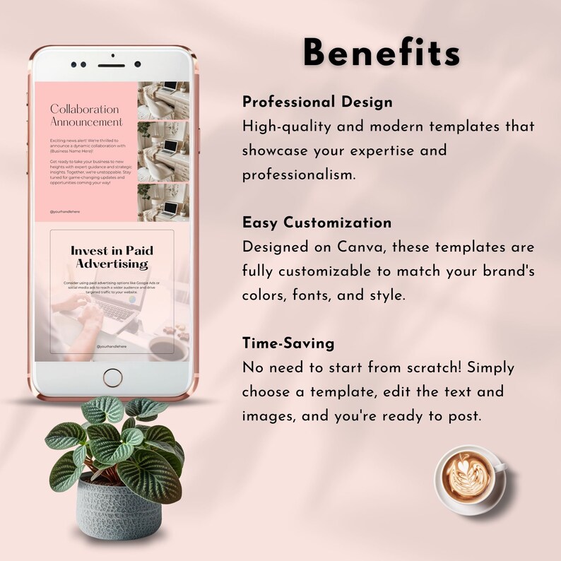 business coach faceless posts faceless instagram account post marketing templates social media digital marketing done for you canva editable