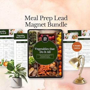 meal prep lead magnet nutrition coaching ebook template healthy eating guide wellness food nutritionist planner home freebie canva editable
