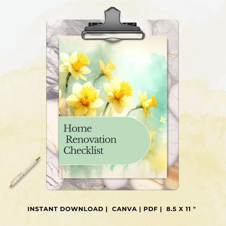 Home Renovation Checklist House Improvement Planner New House Budget ...