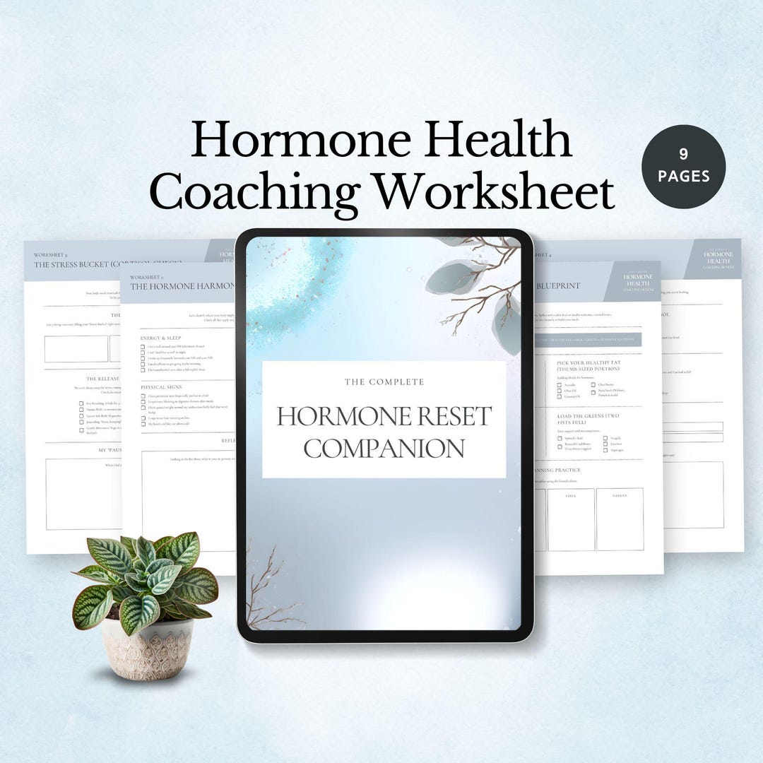 Hormone Health Coaching Worksheet Women Hormone Balance Planner ...