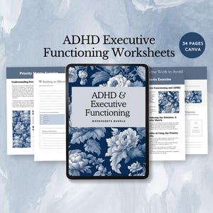 executive functioning ADHD workbook organization coping skill strategies therapy emotional regulation adult toolkit mental health resource