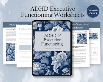 Exekutive funktionieren ADHD Arbeitsbuch Organisation Bewältigungsfähigkeit Techniken Therapie emotionale Regulation Toolkit für Erwachsene psychiatrische Gesundheit Hilfsmittel