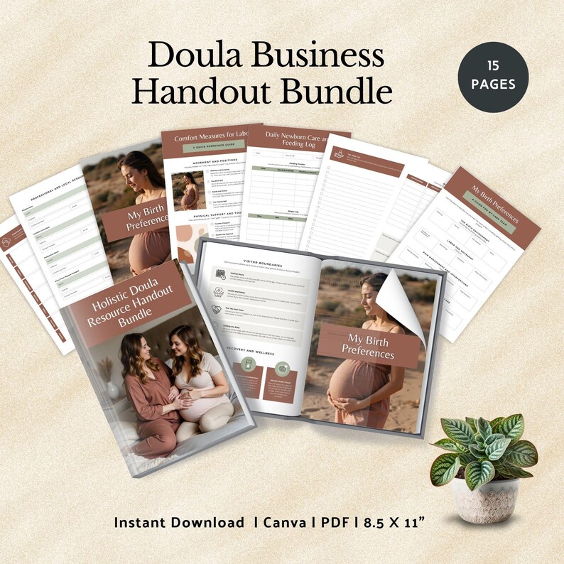 Doula Business Handout Bundle Prenatal Client Intake Form Postpartum ...