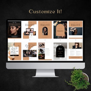 business plan for a beauty salon template canva hair nail skin salon business planner analysis marketing form proposal workbook editable