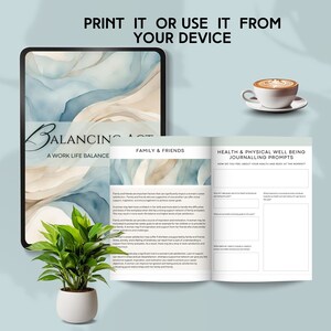 Work Life Balance Planner Productivity Plan Printable Journalling ...