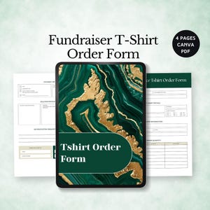Fundraiser Tshirt Bestellung Form Vorlage PTA Fundraiser Club Events Schulflyer Printable benutzerdefinierte Sport Team Fundraiser form bearbeitbar