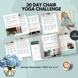 30 Day Chair Yoga Challenge Seniors Challenge Printable Chair Workout ...
