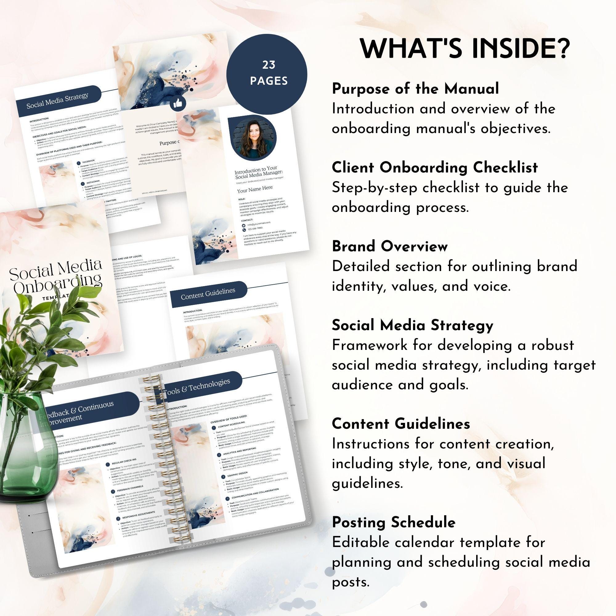 Social Media Manager Client Onboarding Template New Client Starter Kit ...