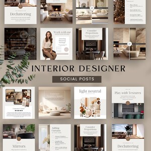 Social Media Templates for Interior Designer Social Media Post Canva ...