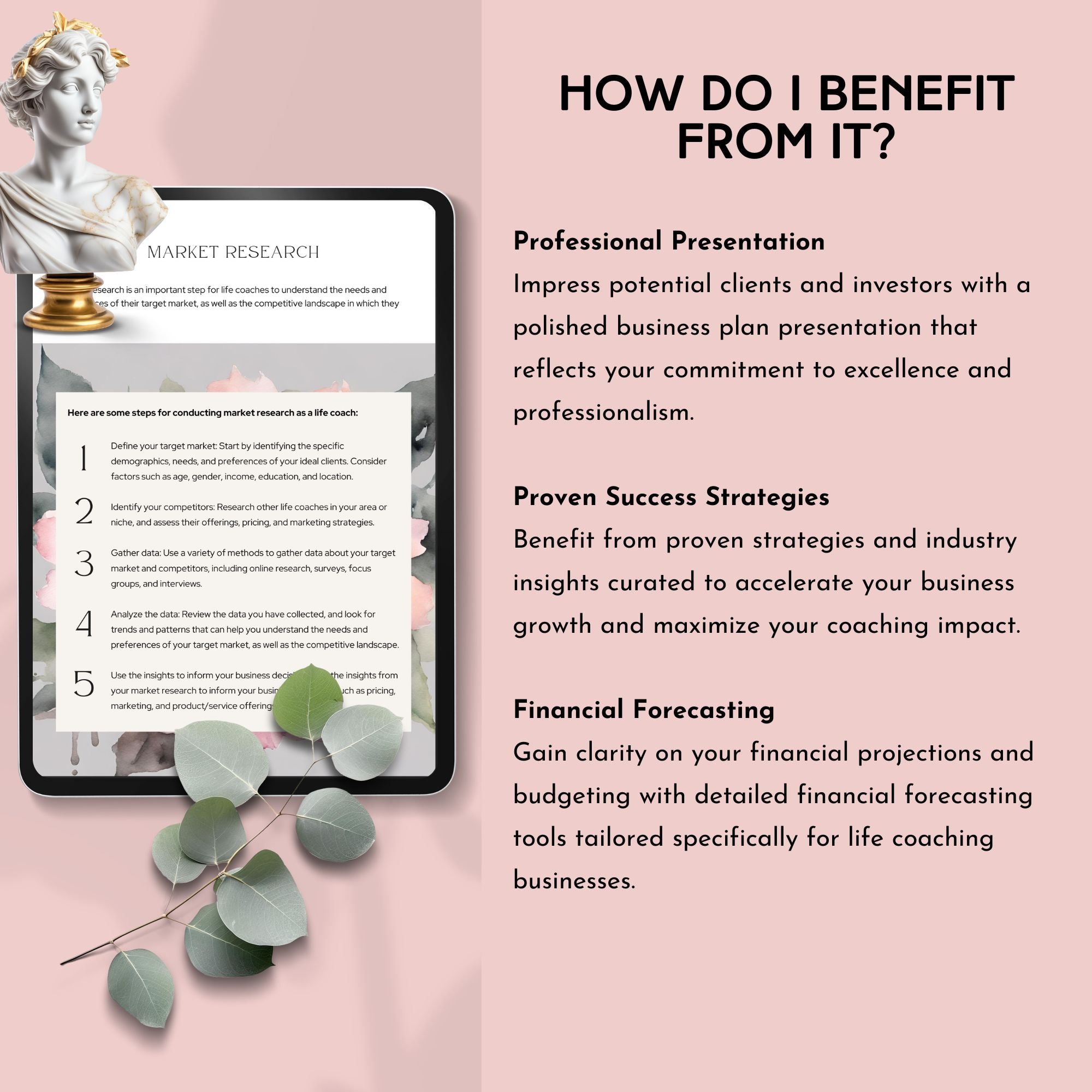 Life Coach Business Plan Template Canva Start-up Proposal for Life ...
