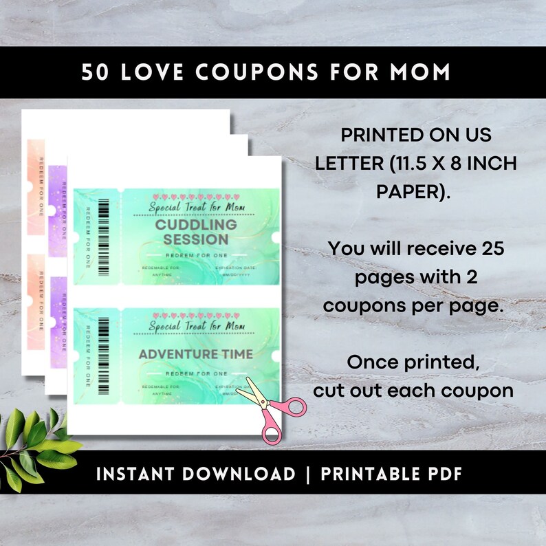 Coupons for New Mom Coupon Mom Coupon Book for Mom Coupon Gift Mom Gift