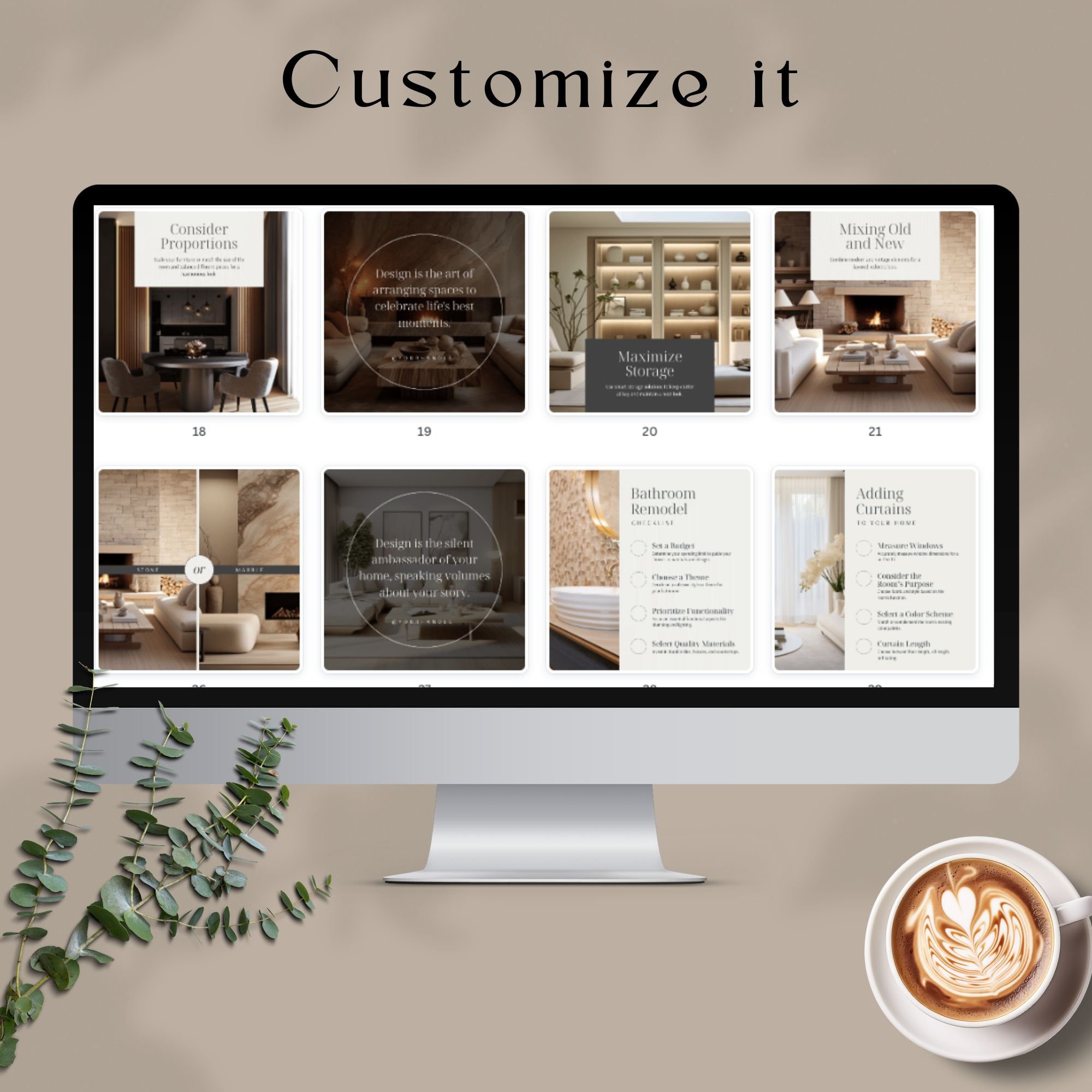 Social Media Templates for Interior Designer Social Media Post Canva ...