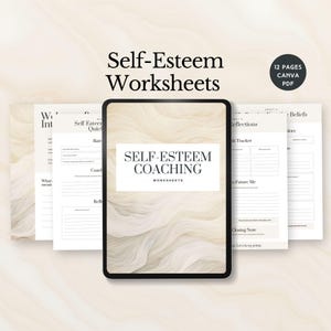 self esteem therapy worksheets for adults self-confidence building workbook self love guide mental health therapy resource self help growth