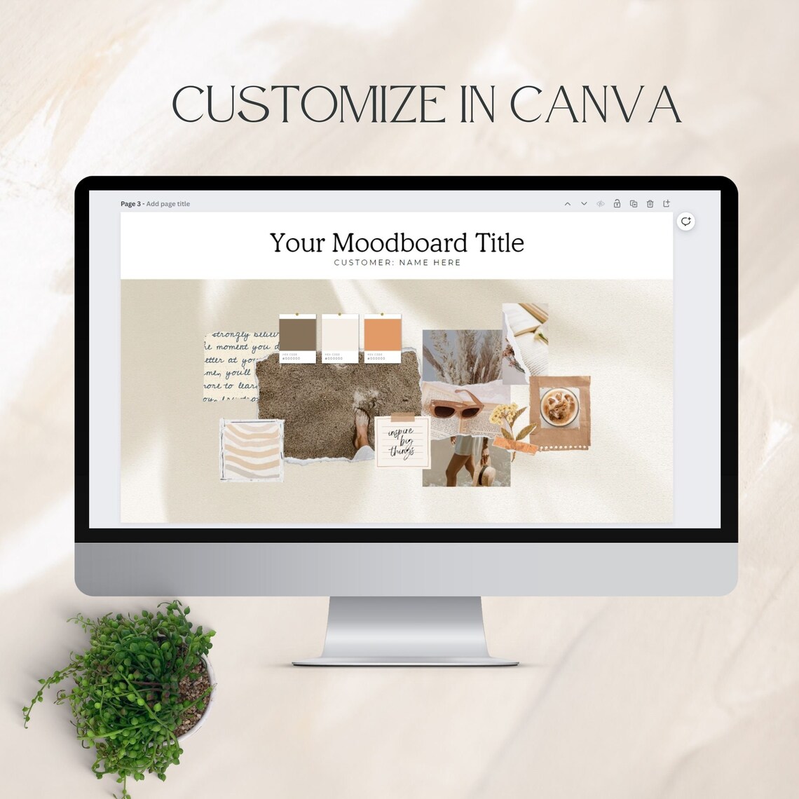 Canva Moodboard Templates Editable Interior Design Mood Board Client E ...