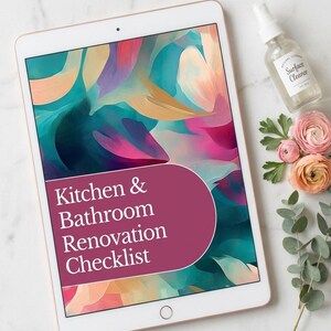 kitchen bathroom renovation checklist home remodel guide renovation budget planner new house design template printable canva editable DIY