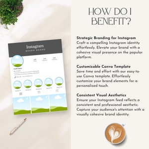 instagram brand identity canva template IG brand kit social media branding strategy for consistent cohesive feed Editable Instant Download