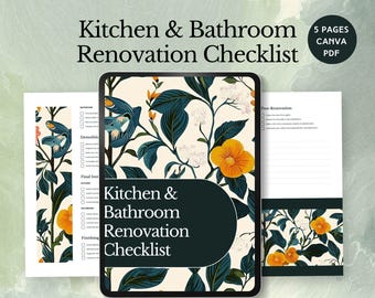 Checkliste für die Küchen und Badezimmer Renovation Home Remodel Guide Renovations Planer