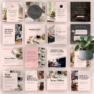 business coach faceless posts faceless instagram account post marketing templates social media digital marketing done for you canva editable