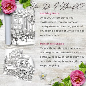 Small Town Coloring Book Hygge Coloring Page for Adult Coloring Sheet ...